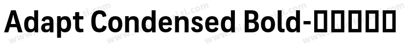 Adapt Condensed Bold字体转换